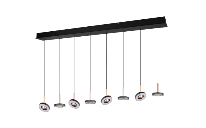 Pendelleuchte Guano, coffee/schwarz, 8-flammig-01