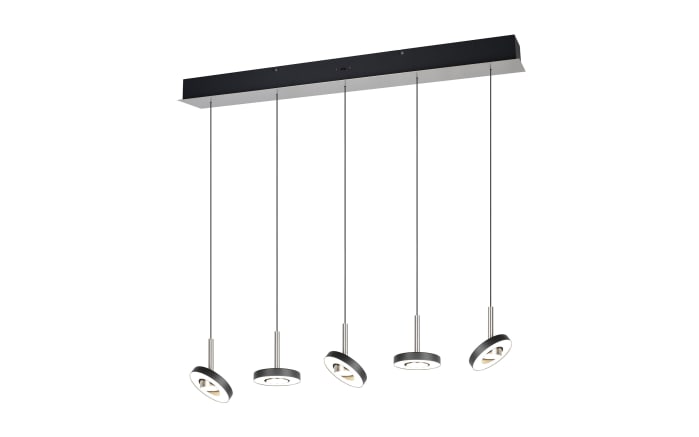 Pendelleuchte Guano, nickel/schwarz, 5-flammig-02