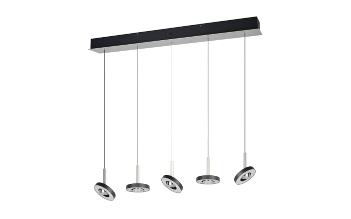 Pendelleuchte Guano, nickel/schwarz, 5-flammig-01