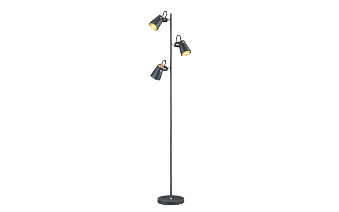 Standleuchte Edward, schwarz/gold, 160 cm