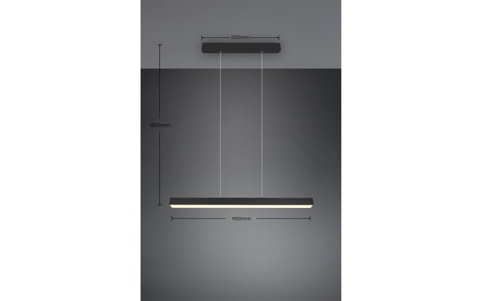 LED-Pendelleuchte DUOline in schwarz matt, 90 cm-06