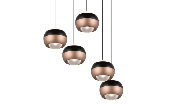 LED-Pendelleuchte Orbit, schwarz/coffee, 5-flammig, 30 cm, inkl. Dimmfunktion-04
