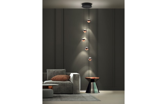 LED-Pendelleuchte Orbit, schwarz/coffee, 5-flammig, 30 cm, inkl. Dimmfunktion-09