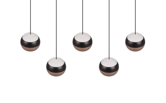 LED-Pendelleuchte Orbit, schwarz/coffee, 5-flammig, 100 cm, inkl. Dimmfunktion-02
