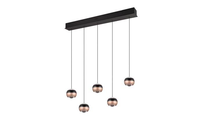 LED-Pendelleuchte Orbit, schwarz/coffee, 5-flammig, 100 cm, inkl. Dimmfunktion-06