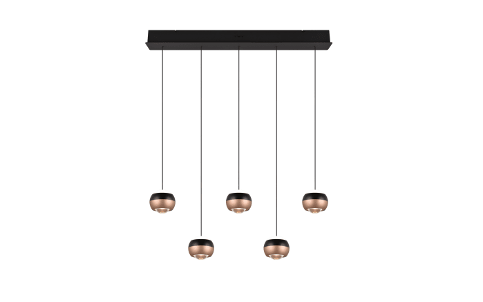 LED-Pendelleuchte Orbit, schwarz/coffee, 5-flammig, 100 cm, inkl. Dimmfunktion-05