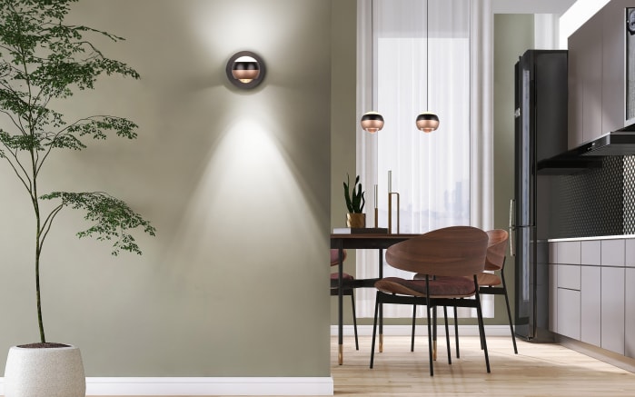 LED-Wandleuchte Orbit, schwarz/coffee, 1-flammig, 13,5 cm, inkl. Dimmfunktion-07