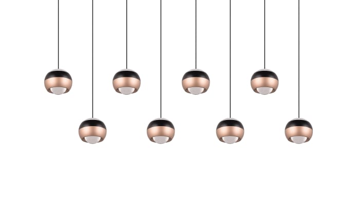 LED-Pendelleuchte Orbit, schwarz/coffee, 8-flammig, 155 cm, inkl. Dimmfunktion-02