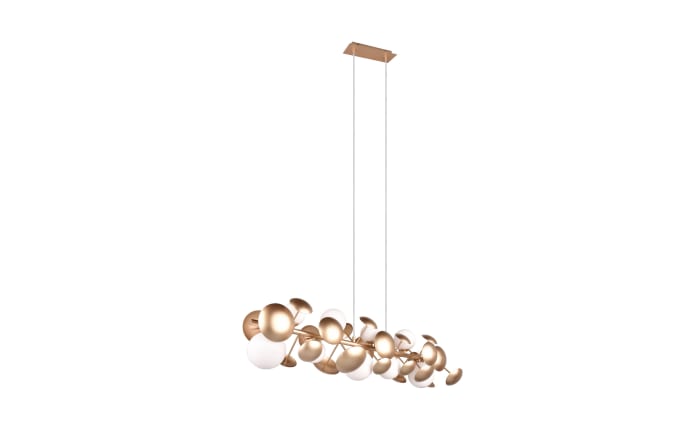 Pendelleuchte Bubble, goldfarbig/weiß, 150 cm-01