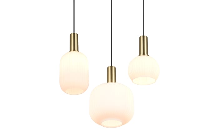 Pendelleuchte Diva, weiß/messing, 3-flammig-03