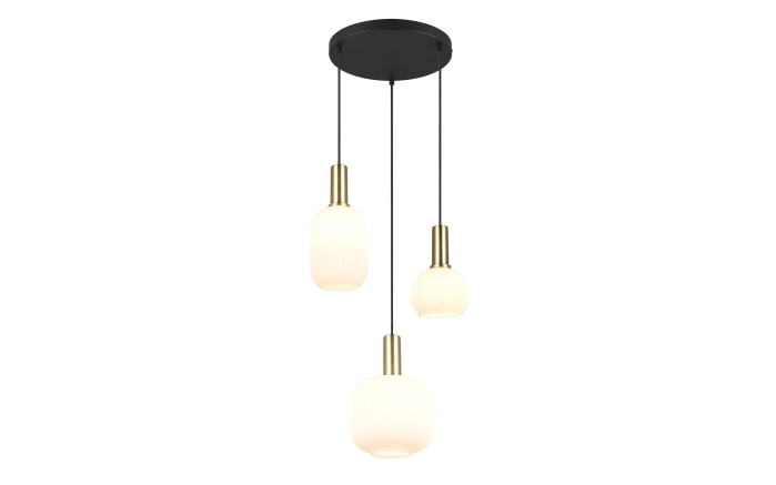 Pendelleuchte Diva, weiß/messing, 3-flammig-04