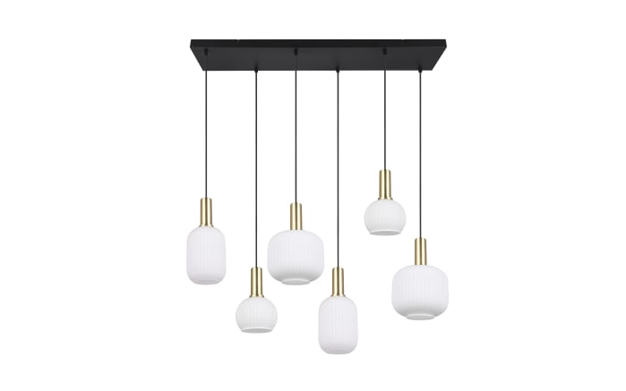 Pendelleuchte Diva, weiß/messing, 6-flammig-02