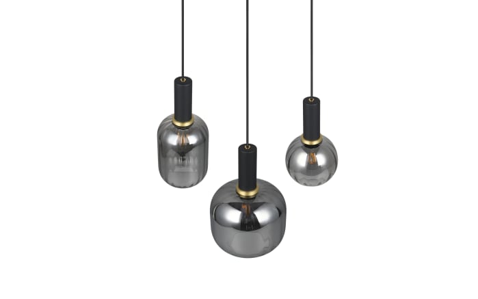 Pendelleuchte Diva, chromfarbig/schwarz, 3-flammig-02