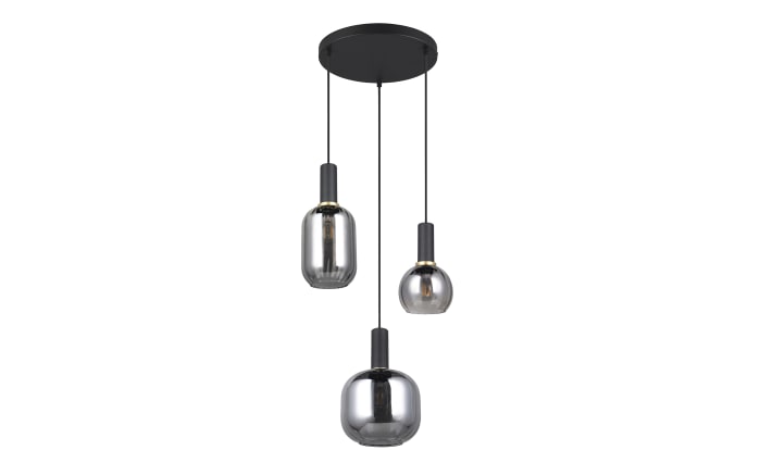 Pendelleuchte Diva, chromfarbig/schwarz, 3-flammig-01