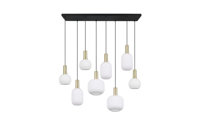 Pendelleuchte Diva, weiß/messing, 8-flammig-02