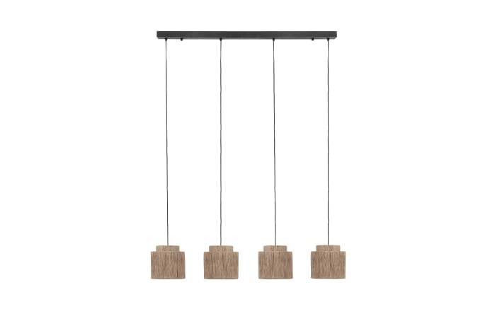 Pendelleuchte Smilla, Jute/schwarz, 4-flammig-04