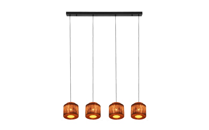 Pendelleuchte Smilla, Jute/schwarz, 4-flammig-06