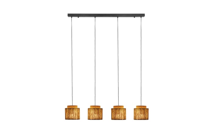 Pendelleuchte Smilla, Jute/schwarz, 4-flammig-05