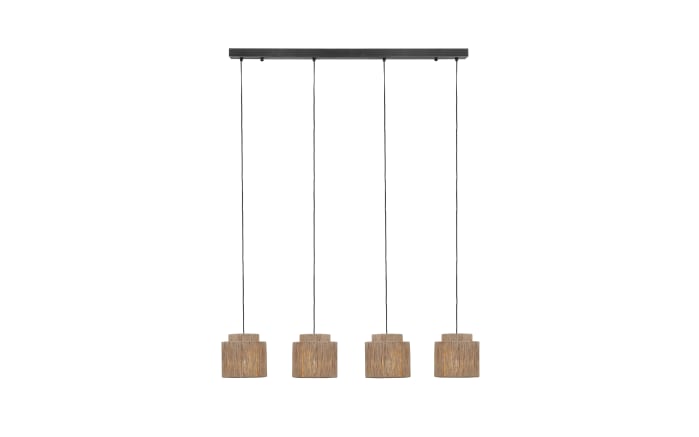 Pendelleuchte Smilla, Jute/schwarz, 4-flammig-03