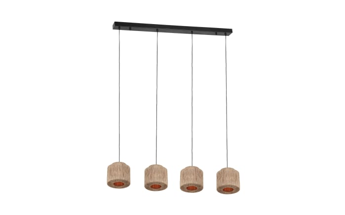Pendelleuchte Smilla, Jute/schwarz, 4-flammig-01