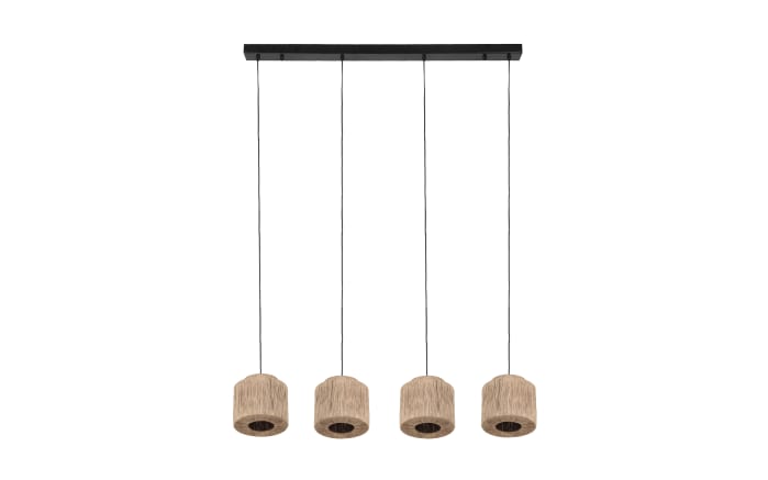 Pendelleuchte Smilla, Jute/schwarz, 4-flammig-02