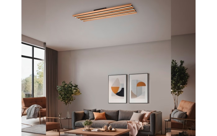 LED-Deckenleuchte Fontana, holz/schwarz, 114 cm, inkl. Switchdimmer-05