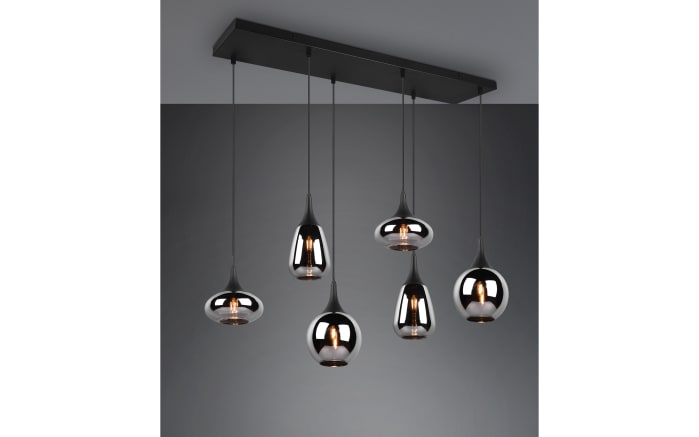 Pendelleuchte Lumina, schwarz/chrom, 6-flammig, inkl. Höhenverstellung-02
