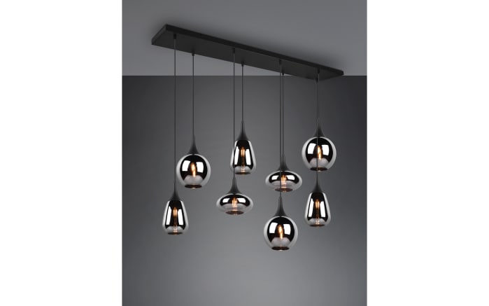 Pendelleuchte Lumina, schwarz/chrom, 8-flammig, inkl. Höhenverstellung-02