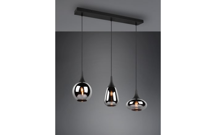 Pendelleuchte Lumina, schwarz/chrom, 3-flammig, inkl. Höhenverstellung-02
