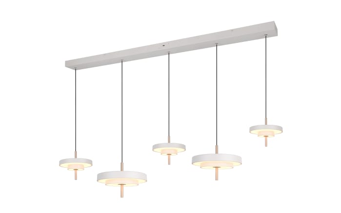 LED-Pendelleuchte Keaton, grau/coffee, 5-flammig, inkl. Switchdimmer-01