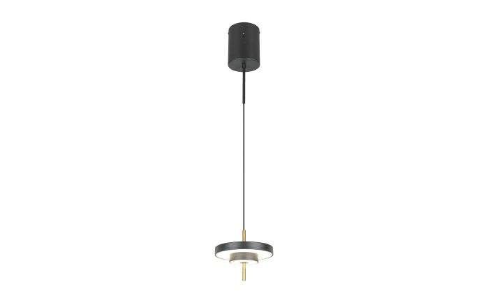 LED-Pendelleuchte Keaton, schwarz/gold, 1-flammig, inkl. Switchdimmer-01