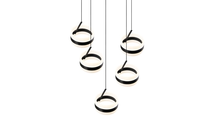 LED-Pendelleuchte Dios, schwarz, 5-flammig-05