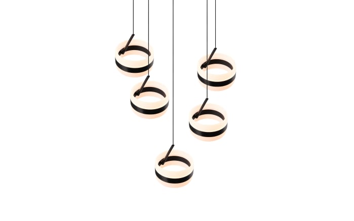 LED-Pendelleuchte Dios, schwarz, 5-flammig-03