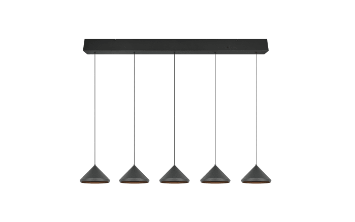 LED-Pendelleuchte Laguna, schwarz, 5-flammig, inkl. Höhenverstellung-02