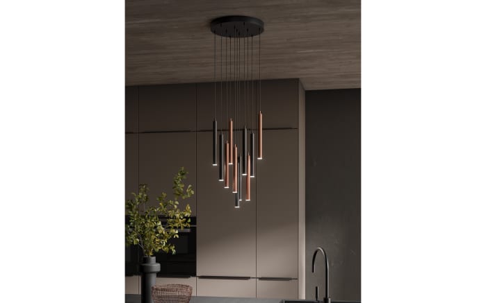 LED-Pendelleuchte Calina, coffee/schwarz, 150 cm, inkl. Funkfernbedienung -02