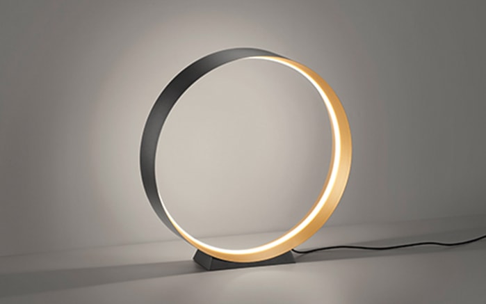 LED-Tischleuchte Loop, schwarz/gold, inkl. Funkfernbedienung-01