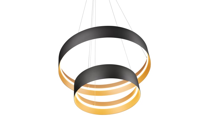 LED-Pendelleuchte Loop, schwarz/gold, inkl. stufenloser Höhenverstellung-04