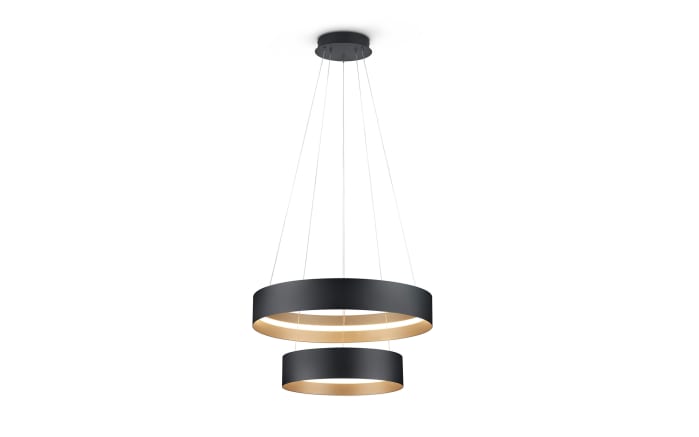 LED-Pendelleuchte Loop, schwarz/gold, inkl. stufenloser Höhenverstellung-01