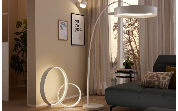 LED-Bogenleuchte Loop, weiß, inkl. Ausziehfunktion-01