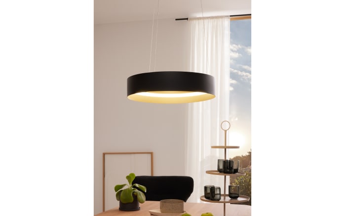 LED-Pendelleuchte Loop, schwarz/gold, inkl. stufenloser Höhenverstellung-05