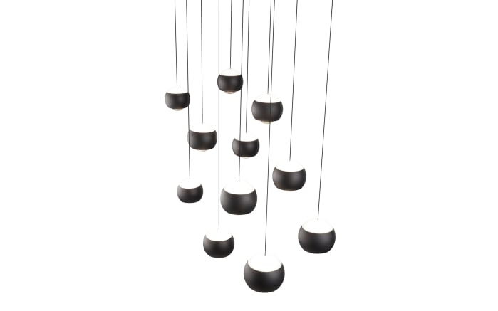 LED-Pendelleuchte Cannon, schwarz, 11-flammig, inkl. stufenloser Höhenverstellung -02