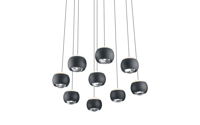 LED-Pendelleuchte Cannon, schwarz, 9-flammig, inkl. stufenloser Höhenverstellung-04