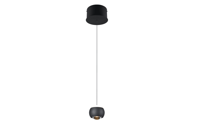 LED-Pendelleuchte Cannon, schwarz, 200 cm, 1-flammig, inkl. Höhenverstellung -01