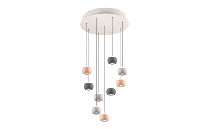 LED-Pendelleuchte Cannon, mehrfarbig, 9-flammig, inkl. stufenloser Höhenverstellung -01