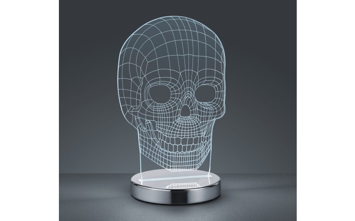 LED-Tischleuchte Skull in chromfarbig-02