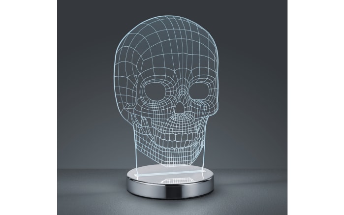 LED-Tischleuchte Skull in chromfarbig-02