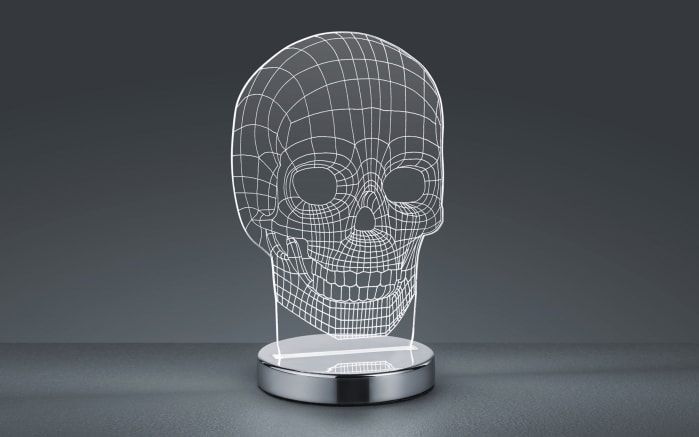LED-Tischleuchte Skull in chromfarbig-01