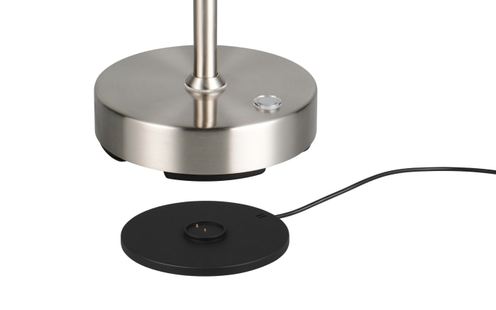 Akku-Tischleuchte Moreno, Nickel, inkl. Touch Dimmer -03
