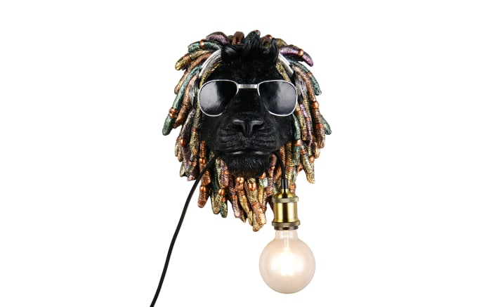 Wandleuchte Leo, schwarz/gold-06