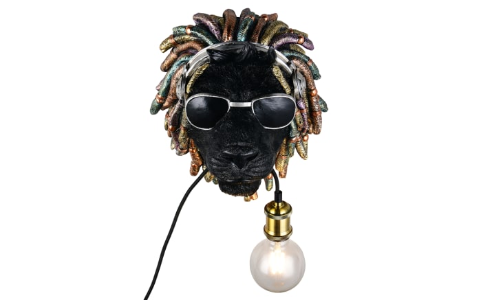 Wandleuchte Leo, schwarz/gold-05